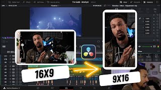 Convert VERTICAL Video to HORIZONTAL in DaVinci Resolve [upl. by Hasila]