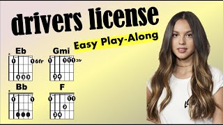 drivers license CLEAN Olivia Rodrigo GuitarChordLyrics PlayAlong [upl. by Lohman987]