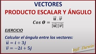 PRODUCTO ESCALAR Y ÁNGULO ENTRE VECTORES  CLASE 1 [upl. by Arabelle]