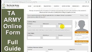 How to Apply Online TA Army Form  How to Join Territorial Army Force TA Registration [upl. by Janka]