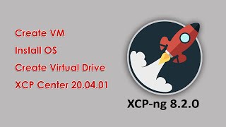 xcpng tutorial XCPng 820 Create Virtual Machine Install Windows 10  XCP Center 200401 [upl. by Randie157]