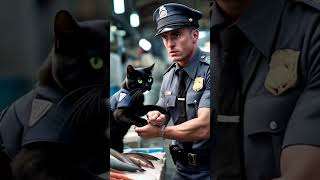 Part 3  cat arrest police officer from fish market Cat catcatfunnyfightcompilation animals [upl. by Gnek]