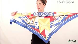 10 ways to KNOT your HERMES scarf  OPHERTY amp CIOCCI [upl. by Tierney]