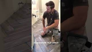 Herringbone tile layout part 3 [upl. by Brannon]