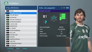 Elenco do Palmeiras Atualizado  PES 2019 [upl. by Ailev]