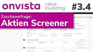 Welchen Aktien Screener für amerikanische Aktien  Value Investing Webinar 34 [upl. by Deck]