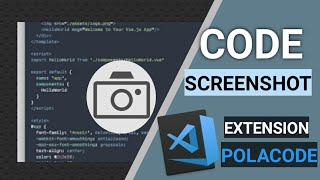 Screenshot And Share your code Easily  VS Code Extension  Polacode  Hindi [upl. by Ahsienek]