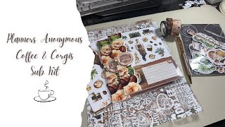 Planners Anonymous Coffee amp Corgies Subscription Kit Unboxing [upl. by Bertine295]