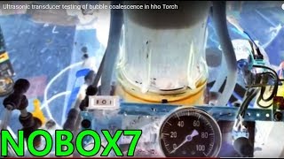 Ultrasonic transducer testing of bubble coalescence in hho Torch [upl. by Roban472]