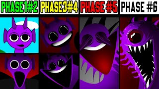 Phase 1 VS Phase 2 VS Phase 3 VS Phase 4 VS Phase 5 VS Phase 6 in Incredibox Sprunki [upl. by Carmela]