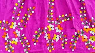 New Hand painting fabric Jama অনেক সুন্দর একটি ডিজাইন জামা হেন্ড প্রিন্ট করা [upl. by Elletnahc]