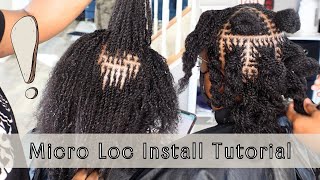 How To  Micro Loc Extensions Human Hair  Microlocs Installation Tutorial [upl. by Rudich]