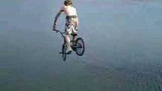 BMX bike flys off cliff [upl. by Konyn]