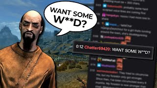 Skyrim but Twitch Chat Voices All NPCs Custom Mod [upl. by Nyrtak]