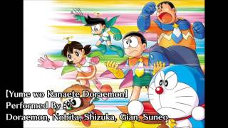 Yume wo Kanaete Doraemon Characters Version  Doraemon Opening Song [upl. by Fitzger]