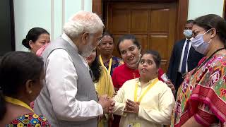 PM Modi interacts with winners of Nari Shakti Puraskar Awards on the eve of Women’s Day [upl. by Winfrid]