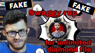 Swaggy rup fake video of hack unlimited diamond AV Gaming freefire garenafreefire [upl. by Eelirol]