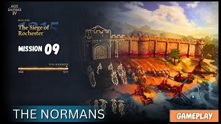 The Siege of Rochester 1215  Age of Empires IV  The Normans Mission 9 [upl. by Ahsaet]