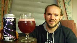 Beer Review 3889 Tempest Brewing Co  Purple Burglar Alarm Scotland Beer CraftBeerScotland [upl. by Nosyk]