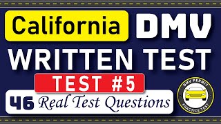 2024 California DMV Written Test 5  46 Real Test Questions  California DMV Practice Test [upl. by Enelime654]