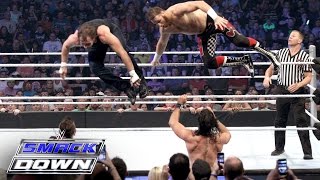 Dean Ambrose amp Sami Zayn vs Seth Rollins amp Kevin Owens SmackDown July 14 2016 [upl. by Weston792]