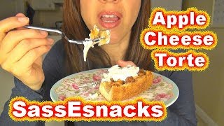 SassEsnacks ASMR Making amp Eating Wisconsin Apple Cheese Torte  Recipe  Dessert  Whispers [upl. by Olethea]