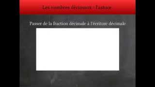 Nombres décimaux  écriture décimale et fraction décimale [upl. by Saunderson]