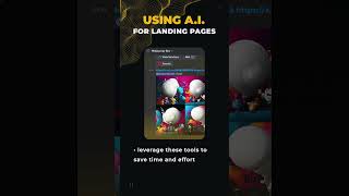 How to create landing pages with AI shorts [upl. by Amand309]