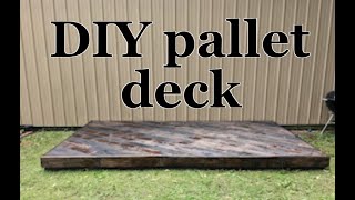 DIY Pallet Deck Part One [upl. by Enelear933]