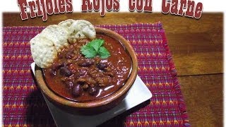 Receta Frijoles Rojos con Carne [upl. by Burrow52]