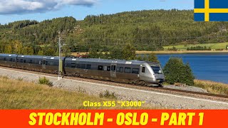 Cab Ride Stockholm  Oslo Part 13 to Ställdalen SJ Sweden Norway train drivers view 4K [upl. by Derman]