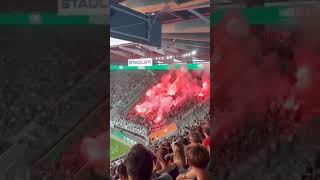 07082024 St Gallen  Śląsk Wrocław  Śląsk pyroshow in away end [upl. by Euqinwahs]