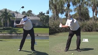 PETER JACOBSON DRIVER amp IRON GOLF SWING SYNCED REG amp SLOW MOTION 1080p HD [upl. by Hizar346]