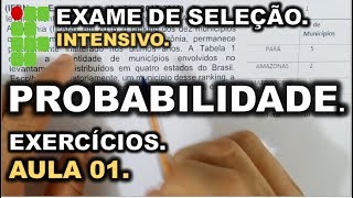 INTENSIVO 1ª AULA  PROBABILIDADE EXERCÍCIOS  IFRN IFRJ IFCE IFPE IFAL IFTO [upl. by Tik889]