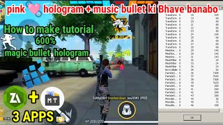 OB46 HOW TO MAKE FF 600 MAGIC BULLETHOLOGRAM HACK ANTIBAN NO 😱VPN FF  FF MAX HEADSHOT TUTORIAL [upl. by Ranique]