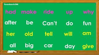 Grade 1 Basic Sight Words  Teacher LCM [upl. by Treiber]