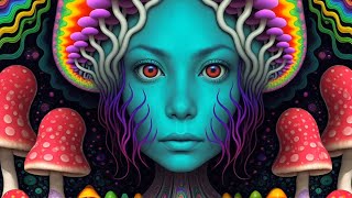 Psychedelic Trance  Mushroom Trip Trippy Animation 🍄 Psytrance mix 2024 AI Graphic Visuals [upl. by Nylimaj766]