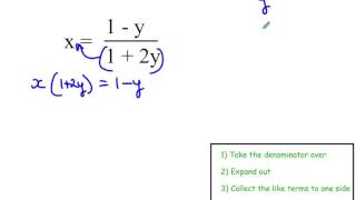 Rearranging formulae with fractions [upl. by Karoline]