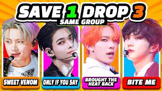 SAVE ONE DROP ONE SAME GROUP  SAVE YOUR FAVORITE KPOP SONG  BTBV KPOP QUIZ [upl. by Buehrer]