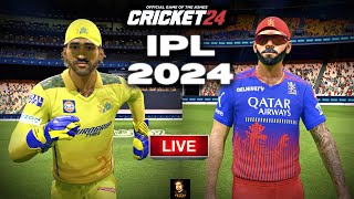 IPL 2024 CSK vs RCB T20 Match  Cricket 24 Live  RtxVivek [upl. by Naitsyrk]