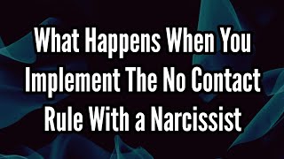 What Happens When You Implement the No Contact Rule With a Narcissist [upl. by Enneira587]