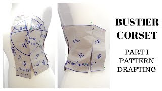 How to Draft Pattern  BustierTubeCorsetStrapless Bodice [upl. by Razatlab]