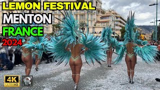 Lemon Festival in Menton France 4k 60fps  Part 1  Virtual tour of the Lemon Festival [upl. by Norvell553]