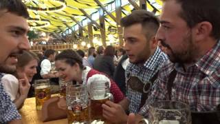 Italians singing at Oktoberfest 2015 in Munich Germany [upl. by Rusert812]