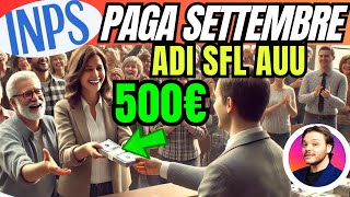 INPS PAGA OGGI🔥Novità 500€🔴ADI SFL✅AUU NASPI 🔴Rimborso 730 [upl. by Tiram560]