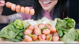 ONE OF MY FAVOURITE STREET FOOD THAI ISAAN SAUSAGE ASMR EATING SOUNDS  LIGHT WHISPERS  SASASMR [upl. by Yonina]