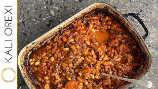 Fasolia Fournou Plaki  Delicious Greek Baked Beans Recipe [upl. by Robson]