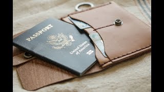 Leather Crafting  Making A Passport Wallet [upl. by Retsek100]