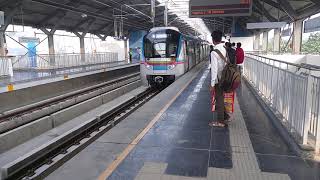 Hyderabad Metro Rail arrives on Oliphant Bridge at Secunderabad Metro Station [upl. by Nelleh]