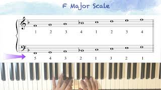 F Major Scale amp Diatonic Triad [upl. by Esiuolyram34]